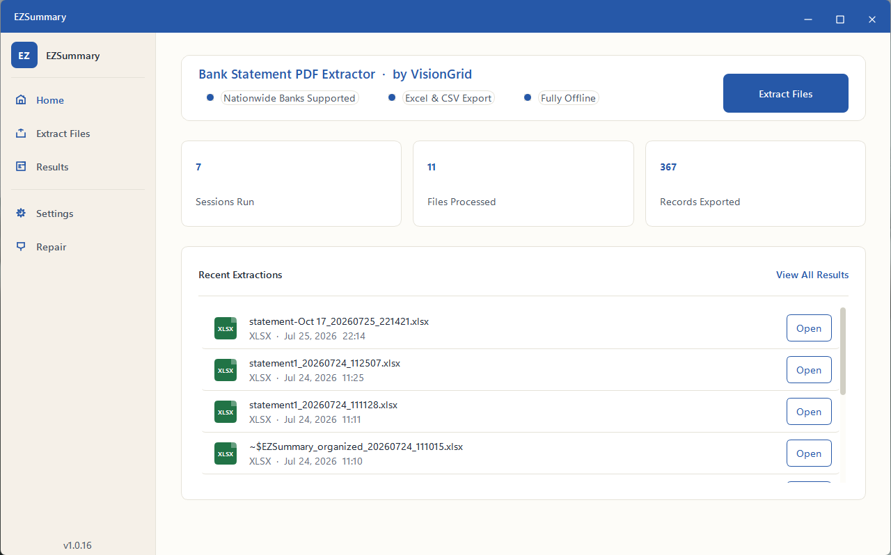 EZ-Summary screenshot